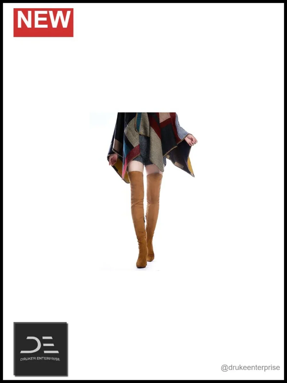 Stretch Suede Chunky Heel Over the Knee Boots Thigh High for Women